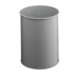 Cestino gettacarte - tondo - metallo - grigio - 15 L - Durable