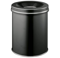 En_corbeille a papier safe, ronde, 15 litres, noir