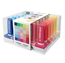 Evidenziatore Stabilo Boss Pantone - punta a scalpello - tratto 2 - 5 mm - colori assortiti - Stabilo - deskset 30 pezzi