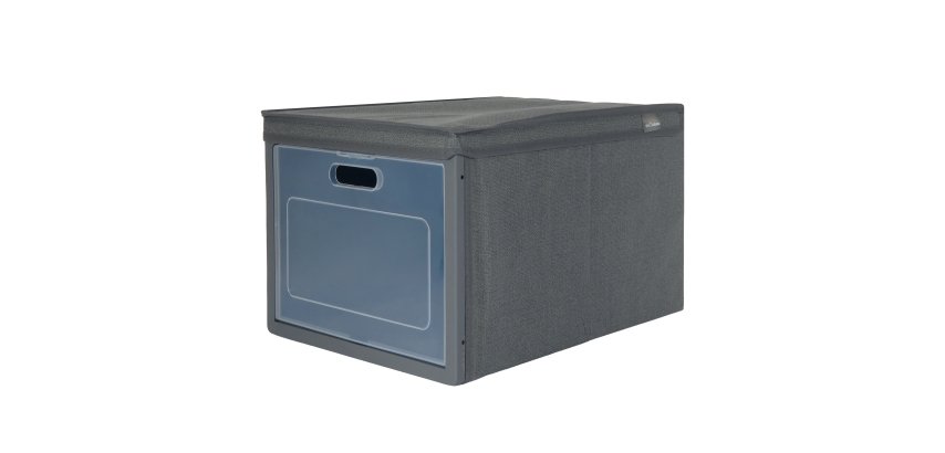 Scatola Ideabox - pieghevole - 30 x 40 x 25 cm - grigio - Perfetto