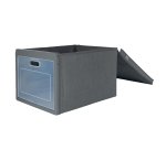 Scatola Ideabox - pieghevole - 30 x 40 x 25 cm - grigio - Perfetto