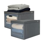 Scatola Ideabox - pieghevole - 30 x 40 x 25 cm - grigio - Perfetto