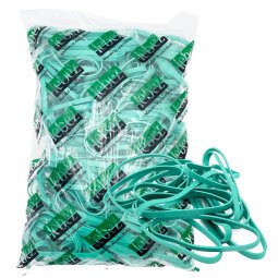 Elastico fettuccia - diametro 12 x 0,8 cm - 1 kg - gomma - verde - Lebez