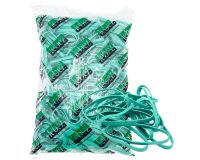 Elastico fettuccia - diametro 15 x 0,8 cm - 1 kg - gomma - verde - Lebez
