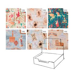 Carta regalo Vintage - 100 fogli - 70x100cm - fantasie assortite - Rex Sadoch
