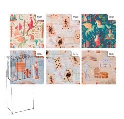 Rotolo carta regalo vintage - 70cmx200m - fantasie assortite - Rex Sadoch