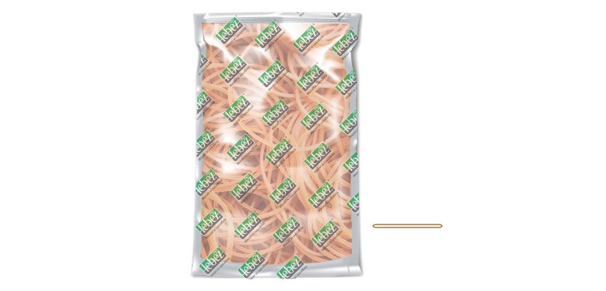 Elastico ad anello - diametro 5 cm - 1 kg - caucciù - colore naturale - Lebez