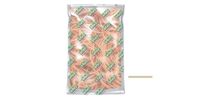 Elastico ad anello - diametro 5 cm - 1 kg - caucciù - colore naturale - Lebez