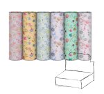 Carta regalo riciclata Fiori di campo - 100 fogli - 70x100cm - fantasie assortite - Rex Sadoch