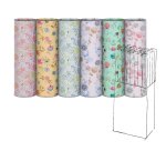 Rotolo carta regalo riciclata Fiori di campo - 70cmx200m - fantasie assortite - Rex Sadoch