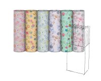 Rotolo carta regalo riciclata Fiori di campo - 70cmx200m - fantasie assortite - Rex Sadoch