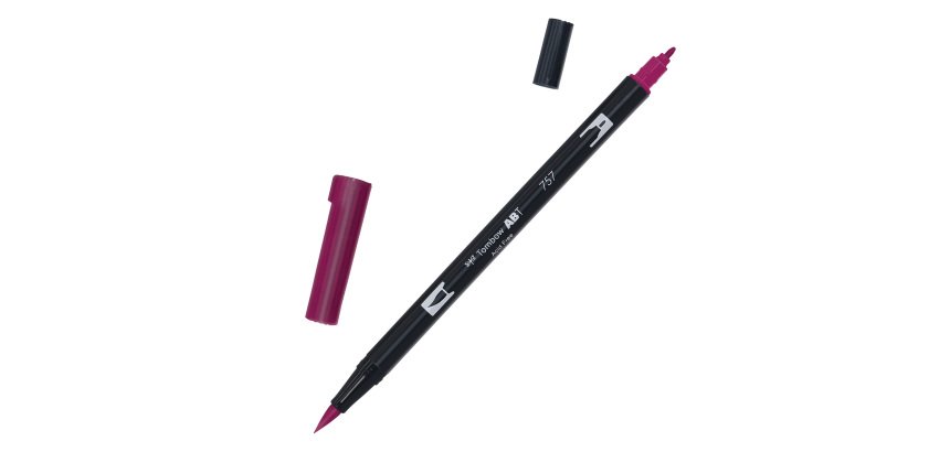 Pennarello Dual Brush 757 - port red - Tombow