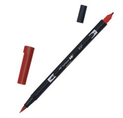 Pennarello Dual Brush 837 - wine red - Tombow