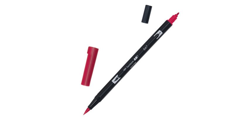 Pennarello Dual Brush 847 - crimson - Tombow