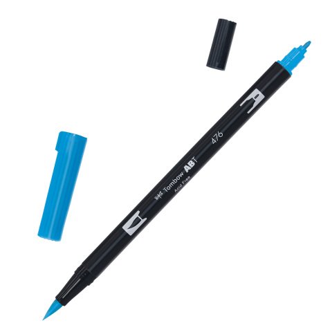 Pennarello Dual Brush 476 - cyan - Tombow