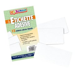 Etichetta adesiva segnanome - 6,3 x 2,8 cm - bianco - Colorosa - conf. 12 pezzi