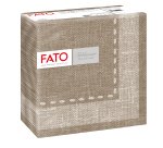Tovagliolo linea AirLaid - carta - 40 x 40 cm - cachemire/caffè - Fato - conf. 50 pezzi