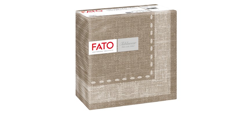 Tovagliolo linea AirLaid - carta - 40 x 40 cm - cachemire/caffè - Fato - conf. 50 pezzi
