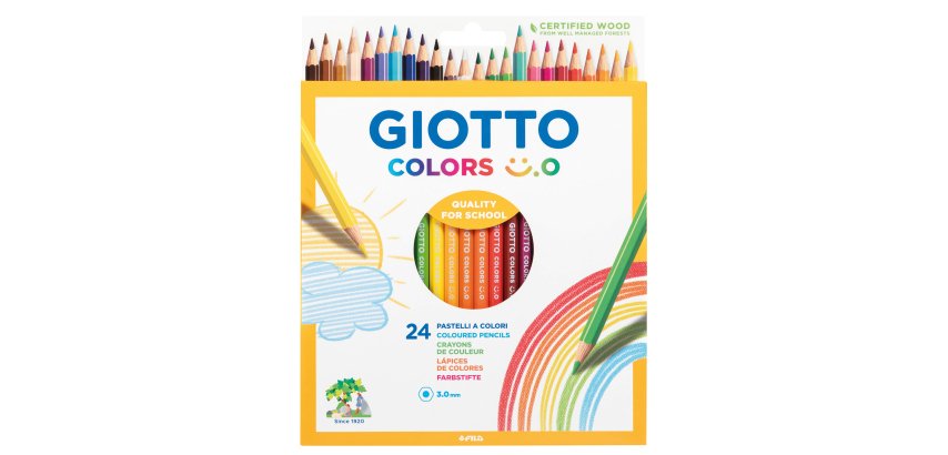 Pastelli colorati Colors 3.0 - diametro mina 3 mm - Giotto - astuccio 24 pezzi