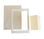 Cartoncino prefustellato - 117 x 170 mm - avorio martellato - Kartos - conf. 10 pezzi