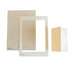 Cartoncino prefustellato - 117 x 170 mm - bianco martellato - Kartos - conf. 10 pezzi