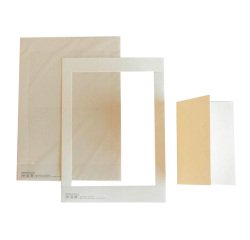 Cartoncino prefustellato - 117 x 170 mm - bianco martellato - Kartos - conf. 10 pezzi