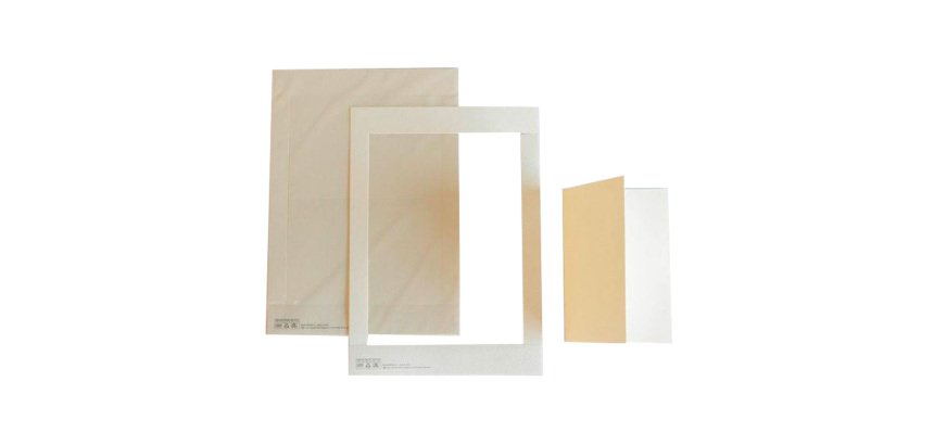 Cartoncino prefustellato - 117 x 170 mm - bianco martellato - Kartos - conf. 10 pezzi