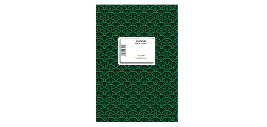 Scadenzario spiralato Gennaio/Dicembre - 24 x 17 cm - 8 fogli - Data Ufficio