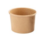 Bowl per zuppe monouso - 360 ml - cartoncino - avana - Signor Bio - conf. 25 pezzi