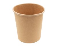 Bowl per zuppe monouso - 480 ml - cartoncino - avana - Signor Bio - conf. 25 pezzi