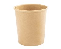 Bowl per zuppe monouso - 780 ml - cartoncino  - avana - Signor Bio - conf. 25 pezzi