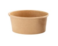 Bowl per zuppe monouso - 180 ml - cartoncino - avana - Signor Bio - conf. 25 pezzi