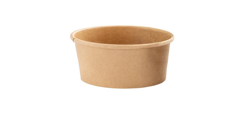 Bowl per zuppe monouso - 180 ml - cartoncino - avana - Signor Bio - conf. 25 pezzi