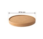 Coperchio per bowl portazuppe monouso - da 180 a 480 ml - avana - Signor Bio - conf. 25 pezzi