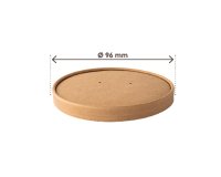 Coperchio per bowl portazuppe monouso - da 180 a 480 ml - avana - Signor Bio - conf. 25 pezzi