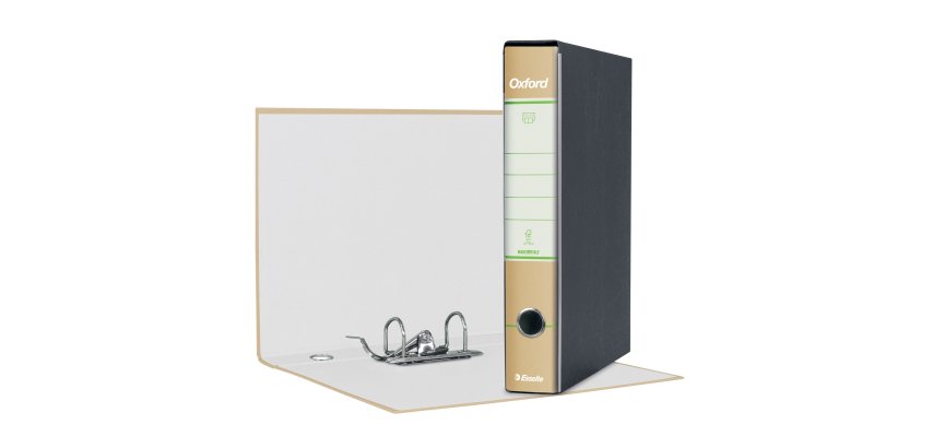 Registratore Oxford Green G84 - dorso 5 cm - protocollo 23 x 33 cm - avana - Esselte