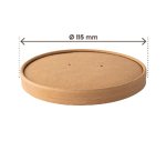 Coperchio per bowl portazuppe monouso - da 780 ml  - avana - Signor Bio - conf. 25 pezzi