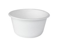 Coppetta porta salse monouso in canna da zucchero - 60 ml - bianco - Signor Bio - conf. 100 pezzi