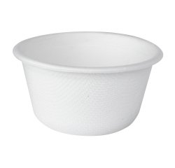 Coppetta porta salse monouso in canna da zucchero - 60 ml - bianco - Signor Bio - conf. 100 pezzi