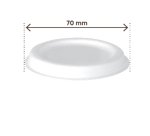 Coperchio in canna da zucchero - per coppetta porta salsa monouso 60 ml - bianco - Signor Bio - conf. 100 pezzi