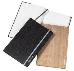 Taccuino Colorosa Wood - copertina morbido con elastico - 13,5 x 21,5 cm - colori assortiti - Colorosa