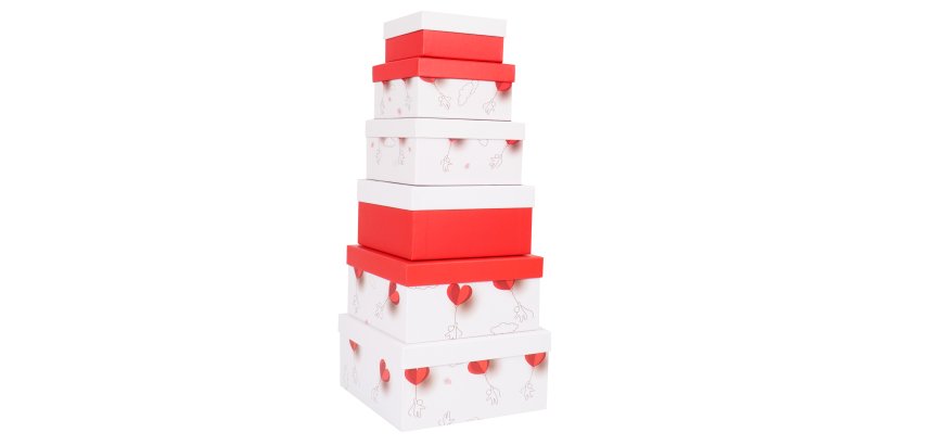 Set scatole regalo - dimensioni assortite - fantasia Charmed - conf. 6 pezzi