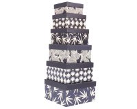 Set scatole regalo - dimensioni assortite - fantasia Faith - conf. 6 pezzi