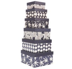 Set scatole regalo - dimensioni assortite - fantasia Faith - conf. 6 pezzi