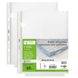 Buste forate ATLA GS plus - 22 x 30 cm - c/soffietto - Sei Rota - conf. 10 pezzi