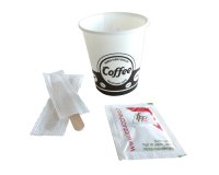 Serving kit - 50 bicchierini + 50 bustine zucchero + 50 palettine - FPP