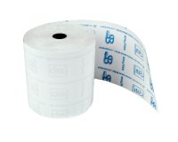 Rotolo registratore cassa - 57,5 mm x 20 m - diametro esterno 40 mm - anima 12 mm - 55 gr - carta termica BPA free - Sabacart - blister 10 pezzi
