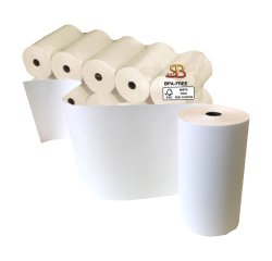Rotolo per calcolatrici e stampanti - 60 mm x 25 m - diametro esterno 45 mm - anima 12 mm - 55 gr - carta termica BPA free - Sabacart - blister 10 pezzi