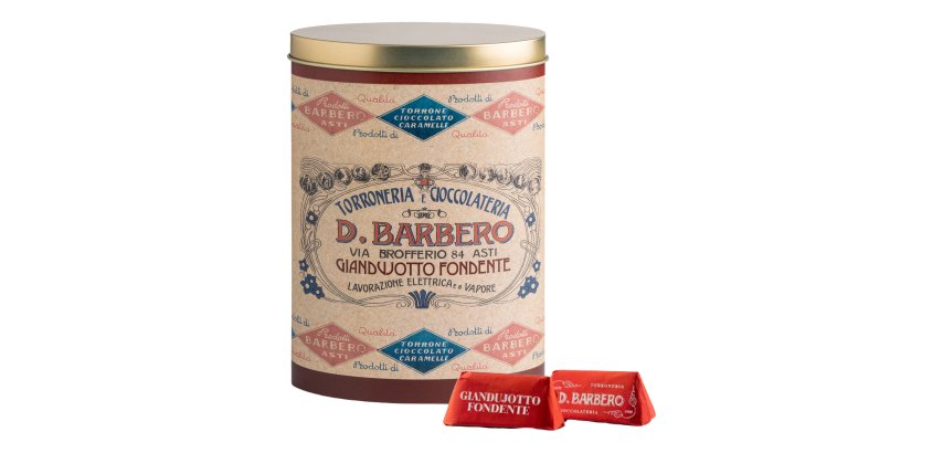 Gianduiotti - in scatola di metallo - gusto fondente - 150 gr - Barbero