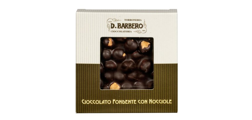 Tavoletta di cioccolato con nocciole - fondente - 120 gr - Barbero